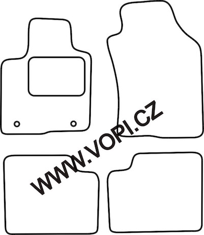 Textil-Autoteppiche Lancia Ypsilon 07/2011 - Royalfit (2517)